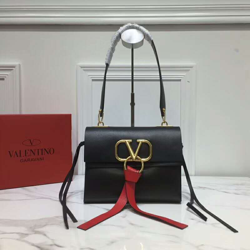 2019 VALENTINO SMALL VRING SMOOTH CALFSKIN SHOULDER BAG