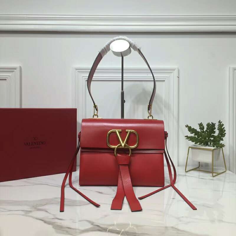 2019 VALENTINO SMALL VRING SMOOTH CALFSKIN SHOULDER BAG