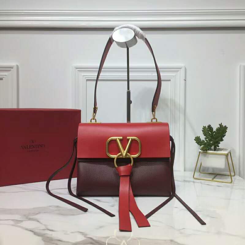 2019 VALENTINO SMALL VRING SMOOTH CALFSKIN SHOULDER BAG