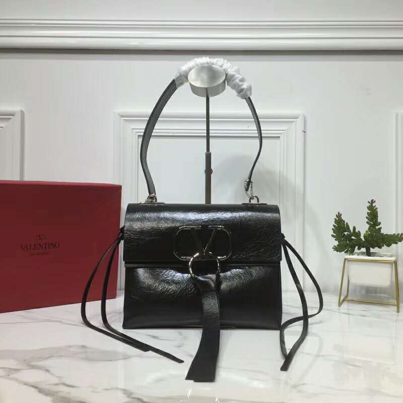 2019 VALENTINO SMALL VRING SMOOTH CALFSKIN SHOULDER BAG