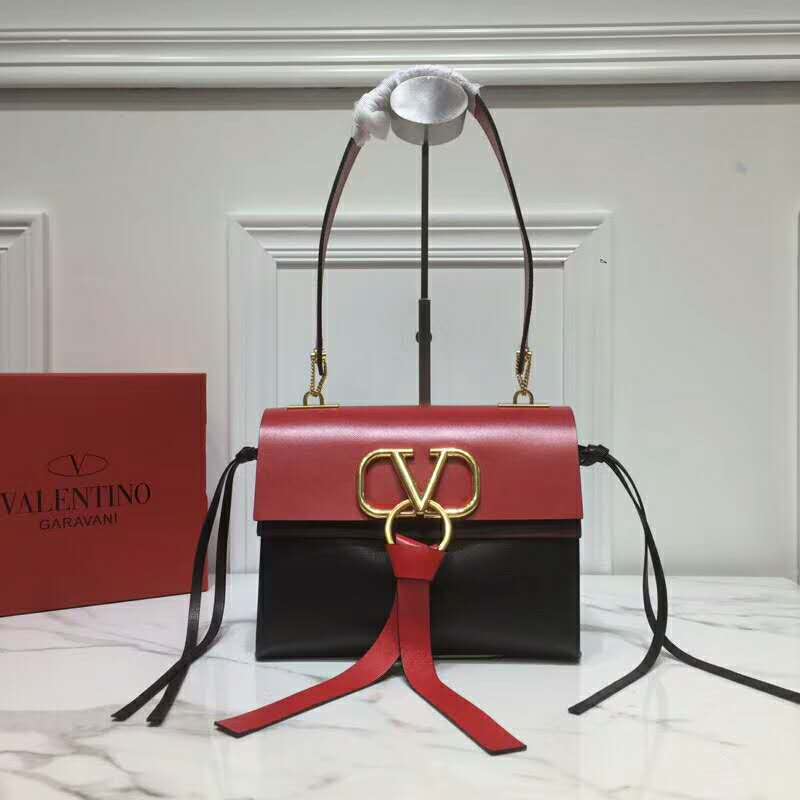 2019 VALENTINO SMALL VRING SMOOTH CALFSKIN SHOULDER BAG