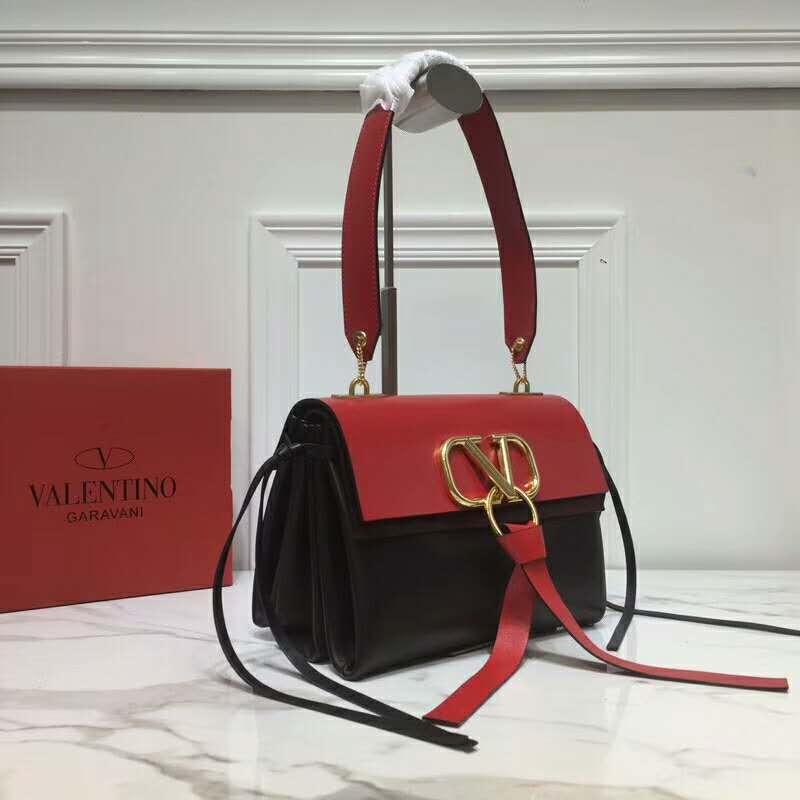 2019 VALENTINO SMALL VRING SMOOTH CALFSKIN SHOULDER BAG