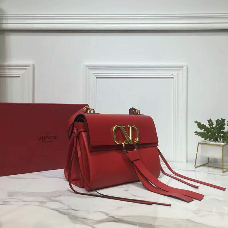 2019 VALENTINO SMALL VRING SMOOTH CALFSKIN SHOULDER BAG