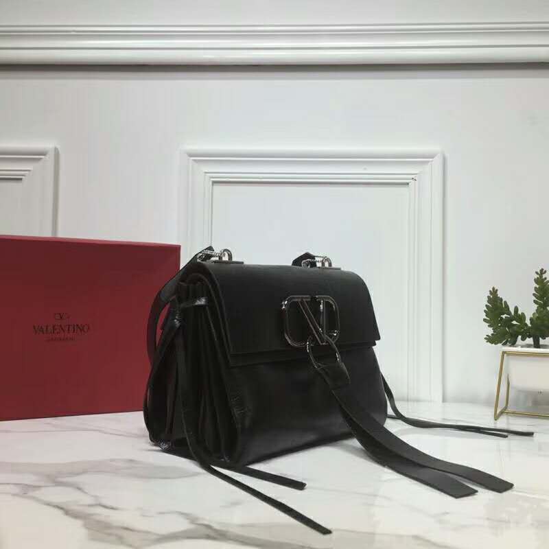 2019 VALENTINO SMALL VRING SMOOTH CALFSKIN SHOULDER BAG