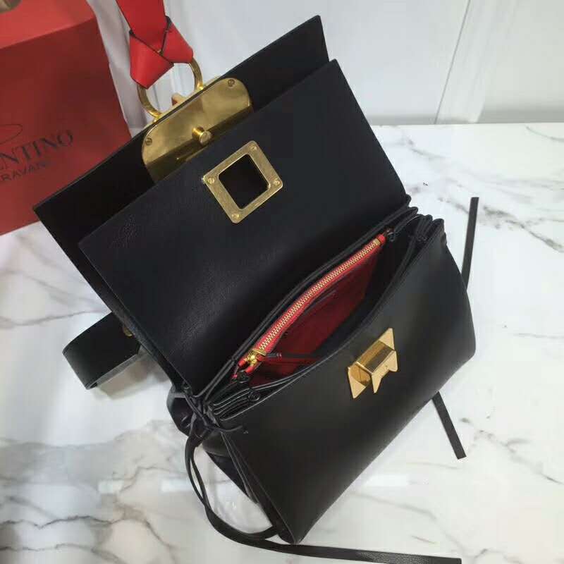 2019 VALENTINO SMALL VRING SMOOTH CALFSKIN SHOULDER BAG