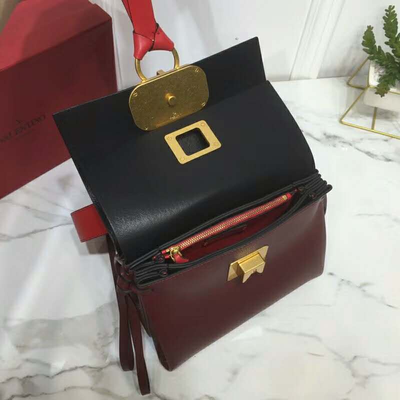 2019 VALENTINO SMALL VRING SMOOTH CALFSKIN SHOULDER BAG