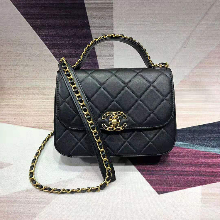 2019 chanel small flap bag with top handle