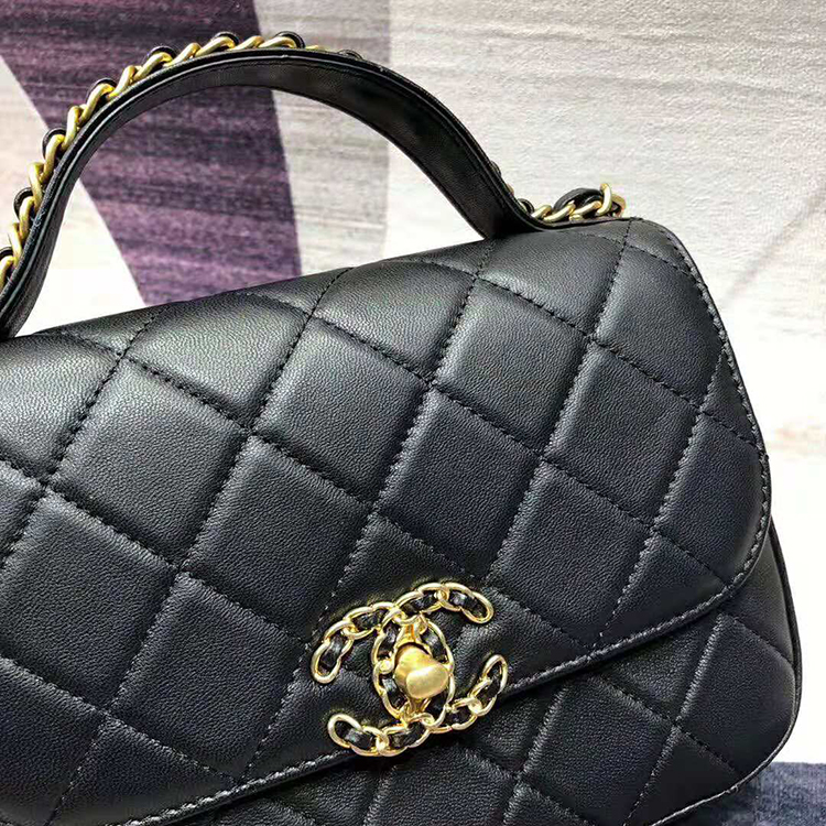 2019 chanel small flap bag with top handle