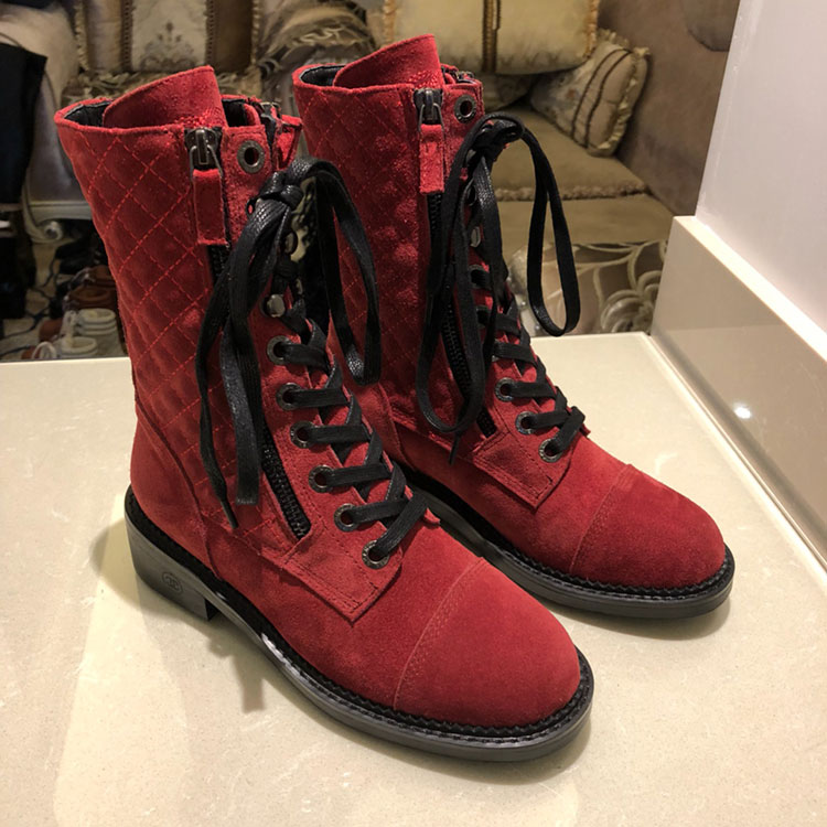 2019 chanle women Boots in Nubuck leather