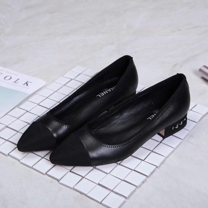 2019 chanle women shoes in Calfskin Heel 2.5cm