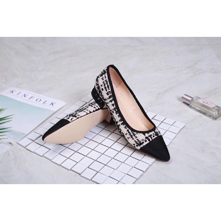 2019 chanle women shoes in Calfskin Heel 2.5cm