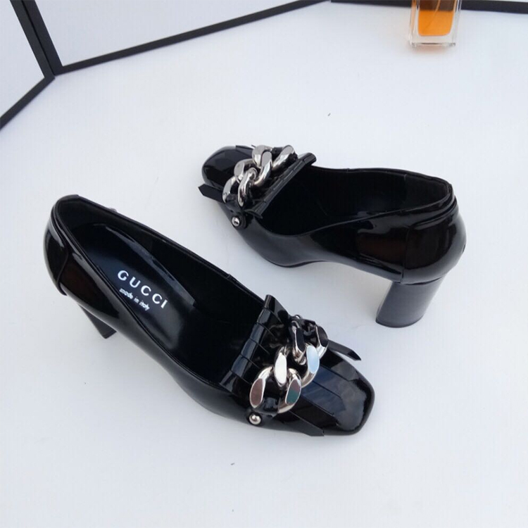 2019 gucci women shoes in Calfskin Heel 8cm