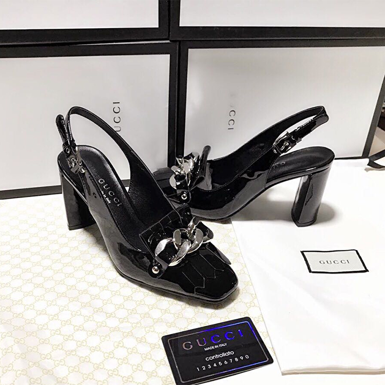 2019 gucci women shoes in Calfskin Heel 8cm