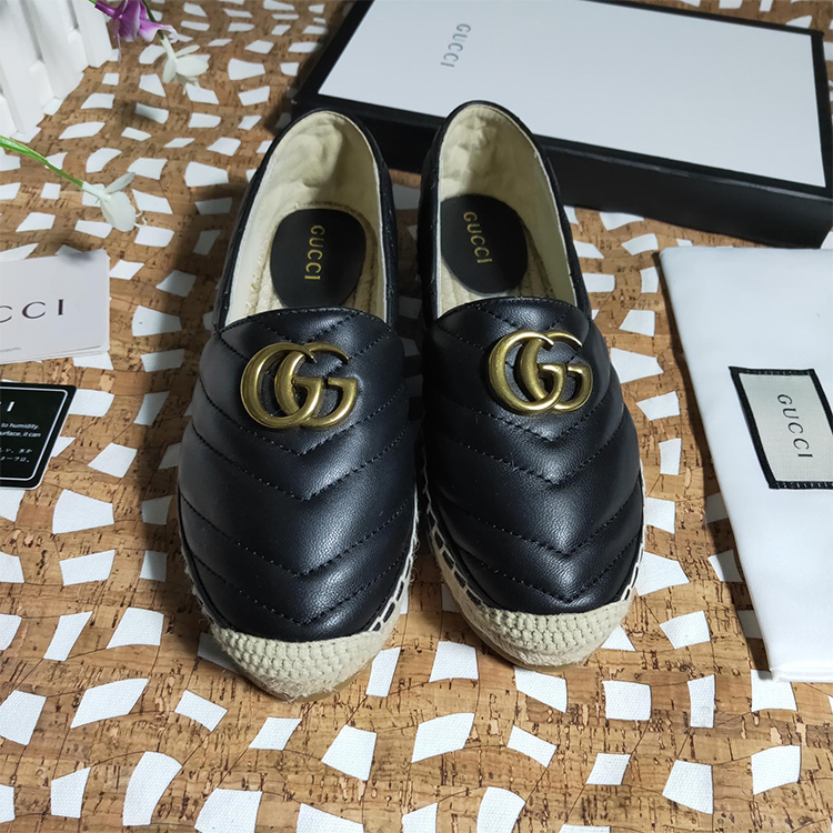 2019 gucci women shoes in Lambskin