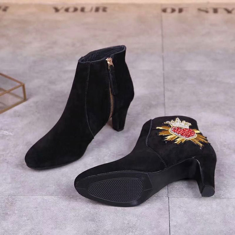 2019 gucci women shoes in Nubuck Leather Heel 5cm