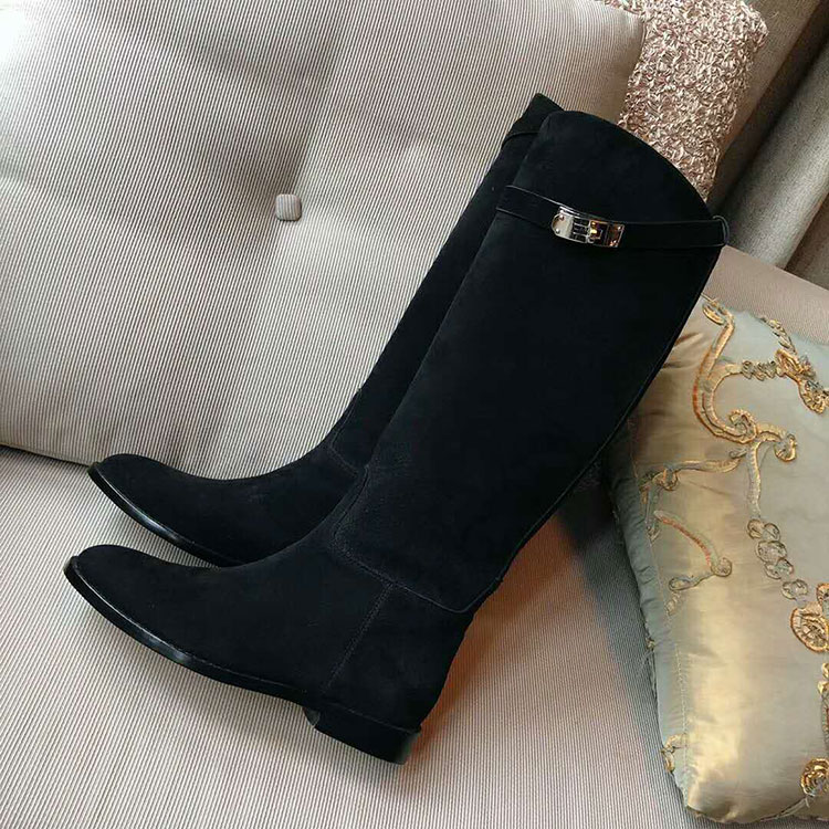 2019 hermes women Boots in Nubuck Leather