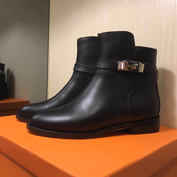 2019 hermes women Boots in Calfskin