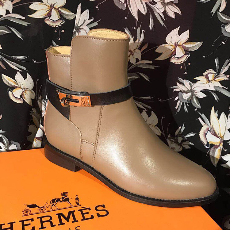 2019 hermes women Boots in Calfskin