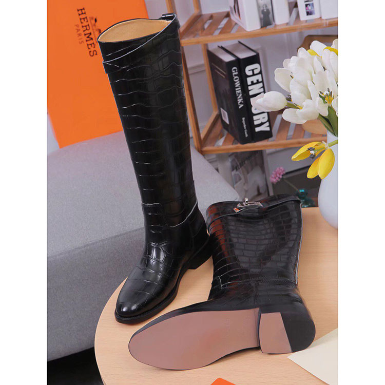 2019 hermes women Boots in Calfskin