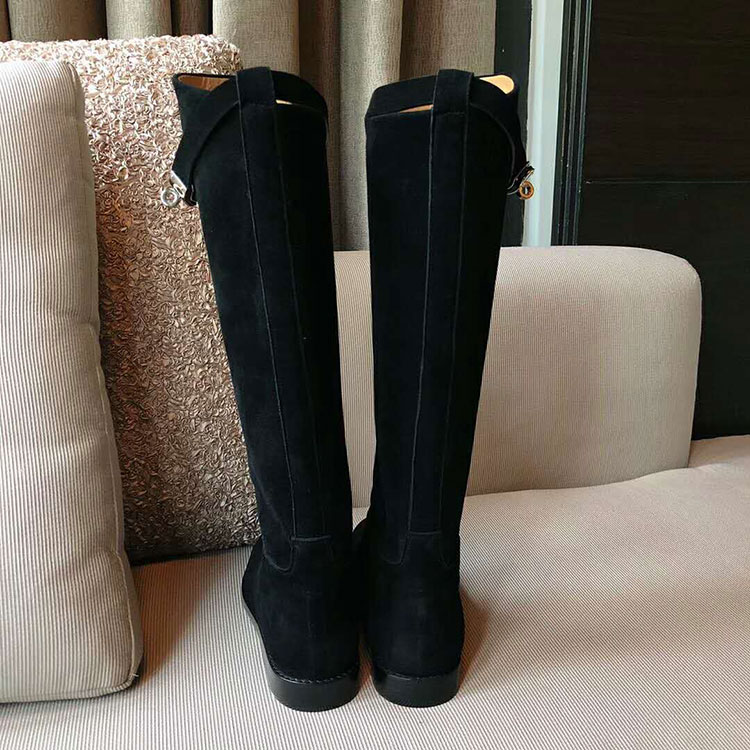 2019 hermes women Boots in Nubuck Leather