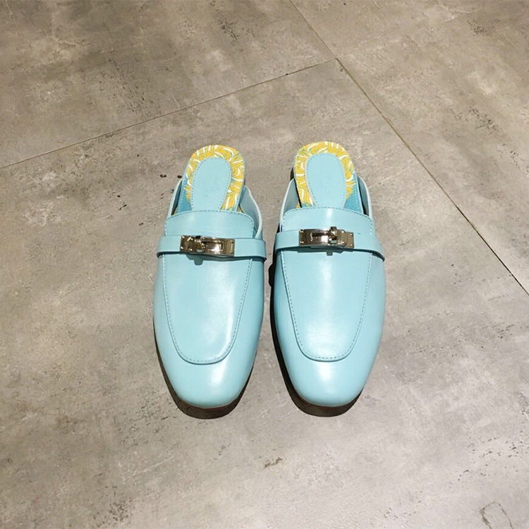 2019 hermes women Slippers in Calfskin