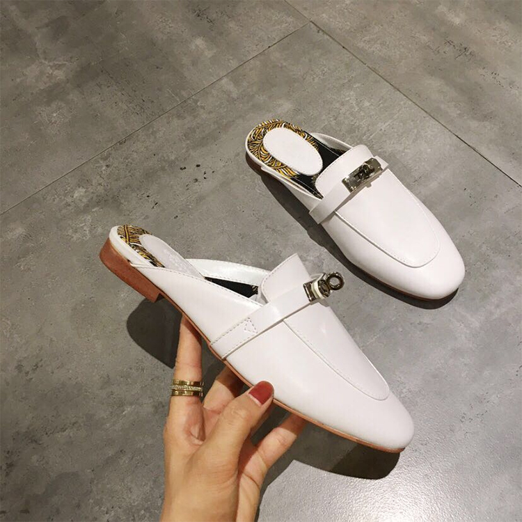 2019 hermes women Slippers in Calfskin