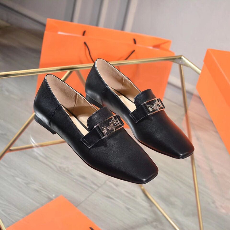 2019 hermes women shoes in Calfskin