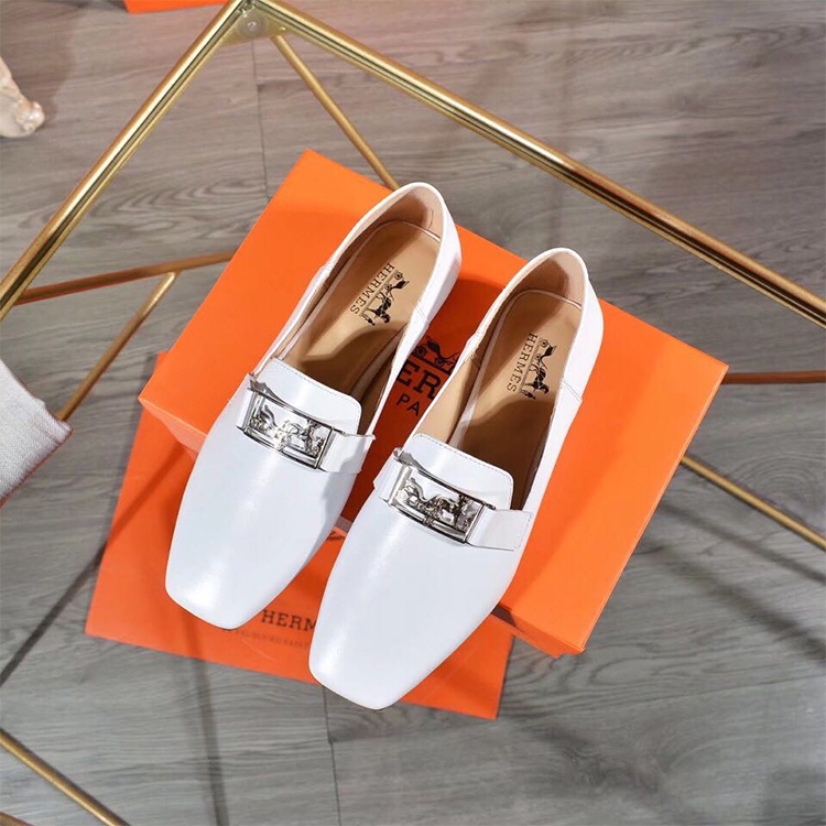 2019 hermes women shoes in Calfskin