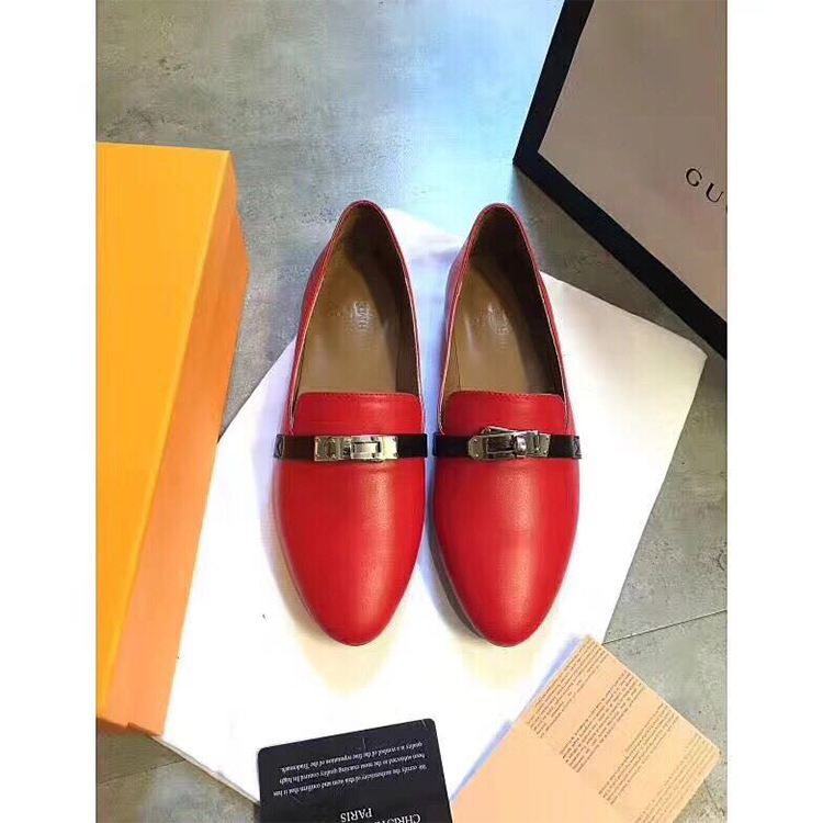 2019 hermes women shoes in Calfskin