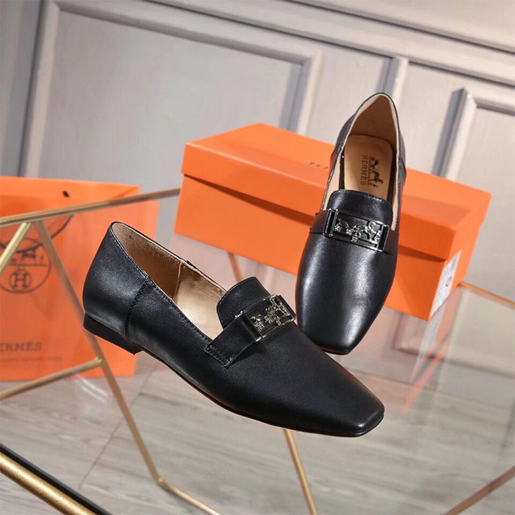 2019 hermes women shoes in Calfskin