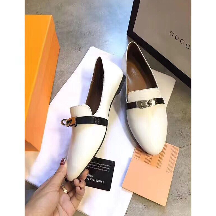 2019 hermes women shoes in Calfskin