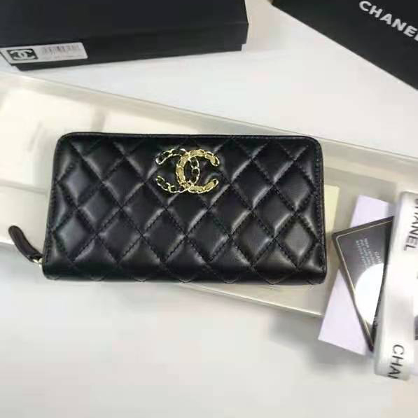 2020 Chanel Matelasse Zip Around Wallet