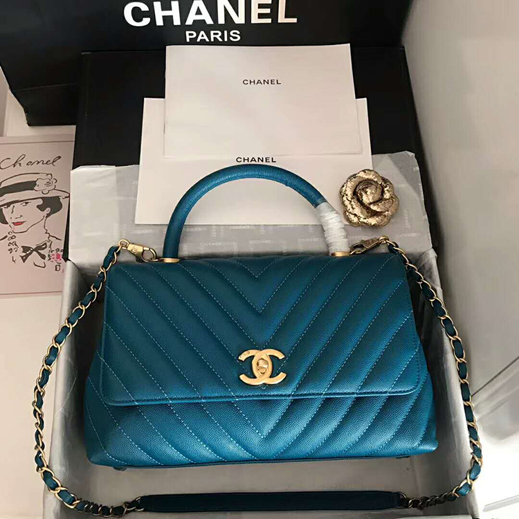 2020 Chanel flap bag with top handle