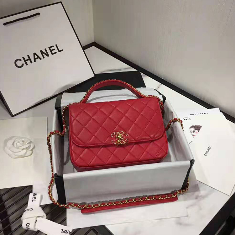 2020 Chanel flap bag with top handle