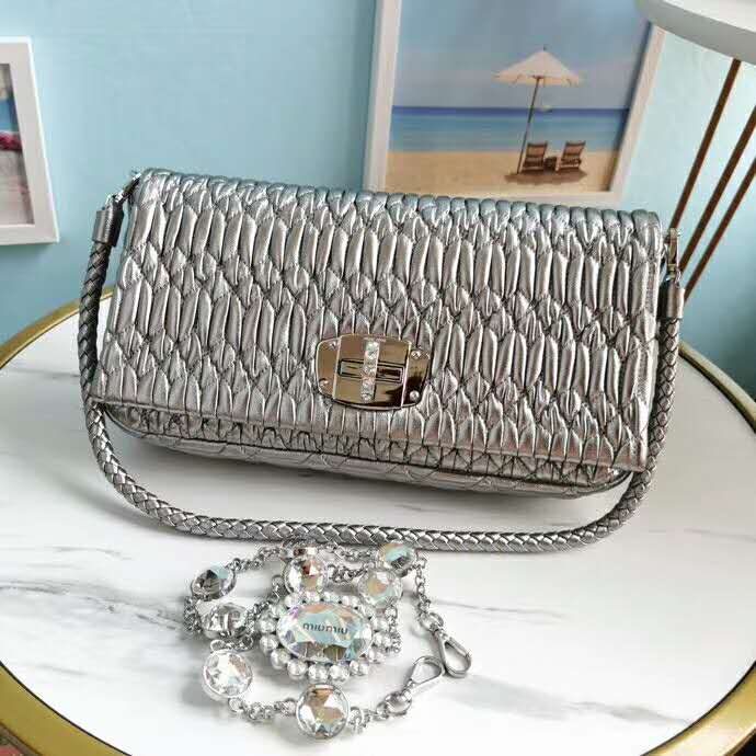 2020 LEATHER MIU MIU ICONIC CRYSTAL BAG