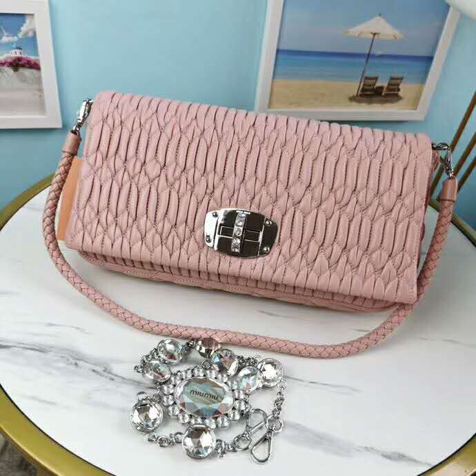 2020 LEATHER MIU MIU ICONIC CRYSTAL BAG