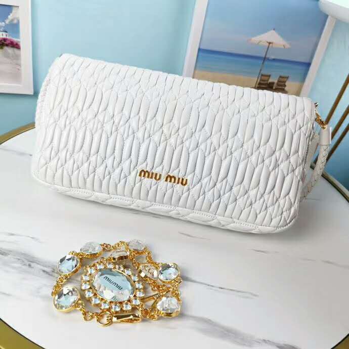 2020 LEATHER MIU MIU ICONIC CRYSTAL BAG