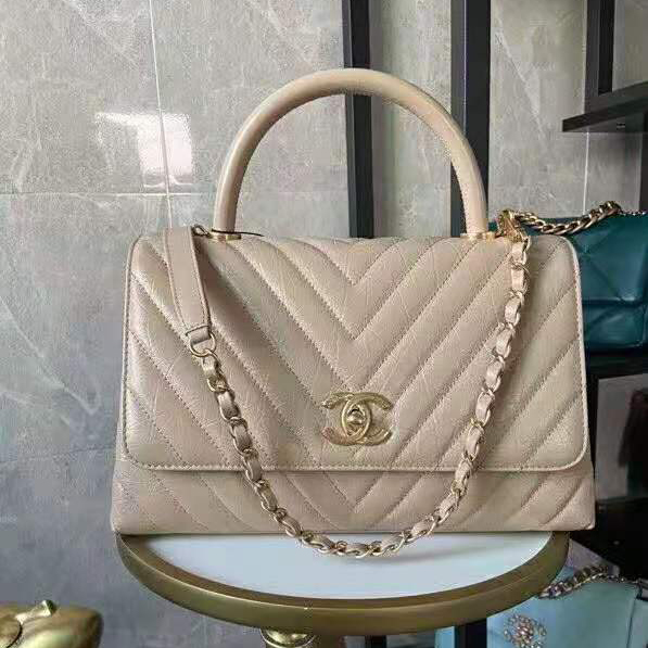 2021 Chanel large flap bag with top handle