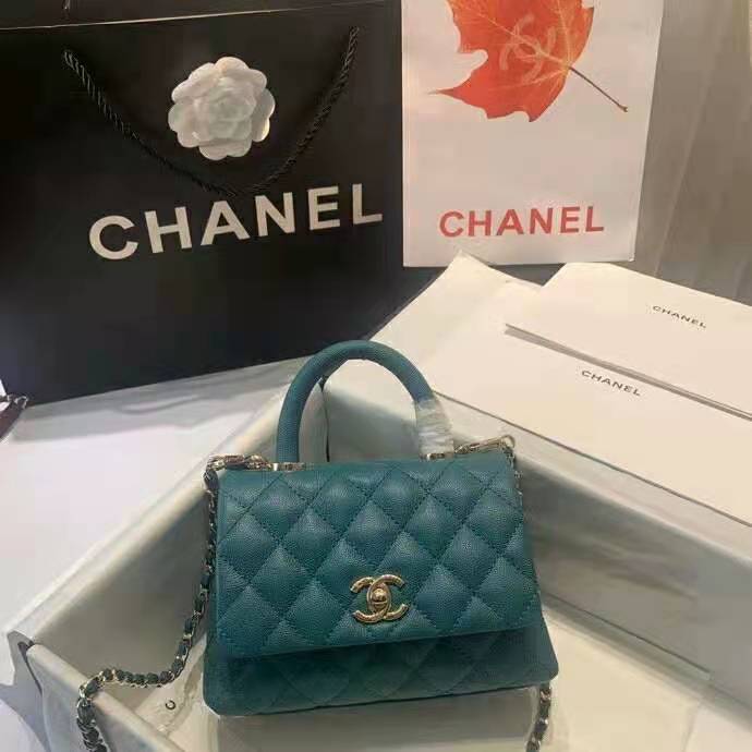 2021 Chanel mini flap bag with top handle