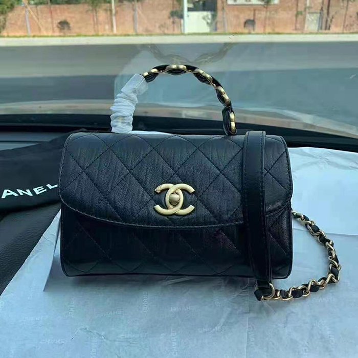 2021 Chanel mini flap bag with top handle