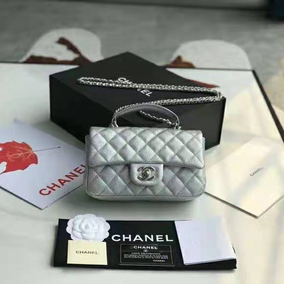 2021 Chanel mini flap bag with top handle