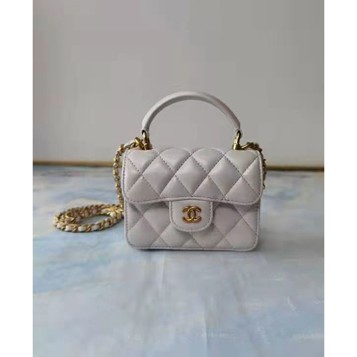 2021 Chanel mini flap bag with top handle