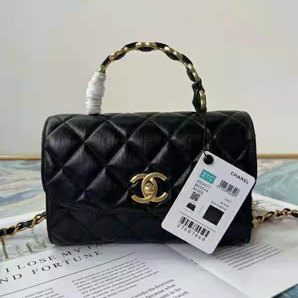 2021 Chanel mini flap bag with top handle
