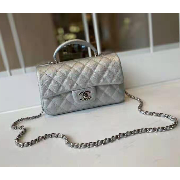 2021 Chanel mini flap bag with top handle