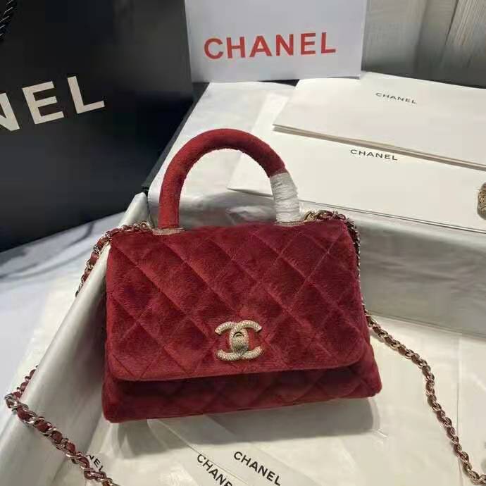 2021 Chanel mini flap bag with top handle