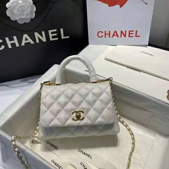 2021 Chanel mini flap bag with top handle