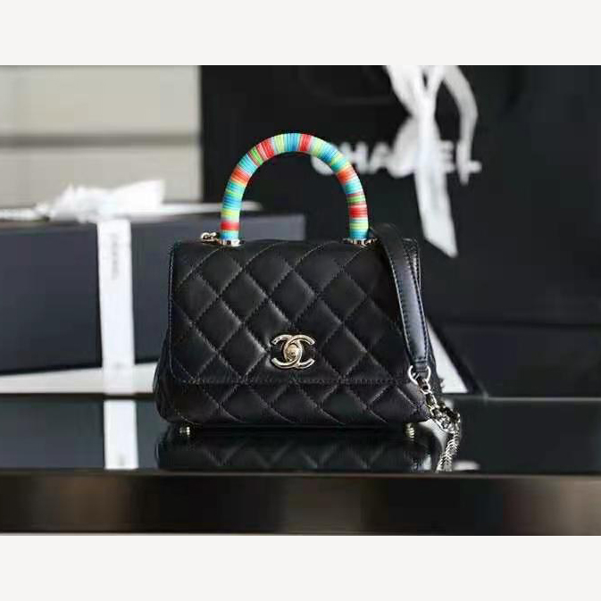 2021 Chanel mini flap bag with top handle