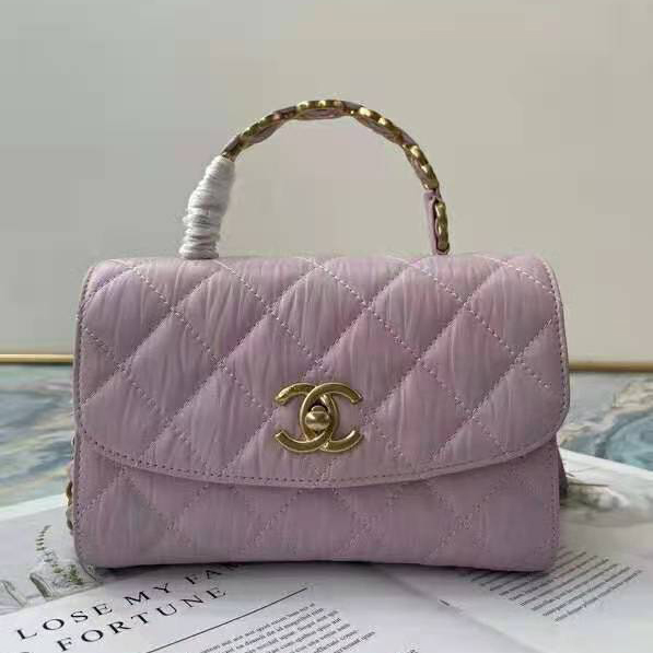 2021 Chanel mini flap bag with top handle