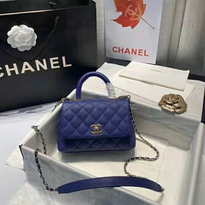 2021 Chanel mini flap bag with top handle