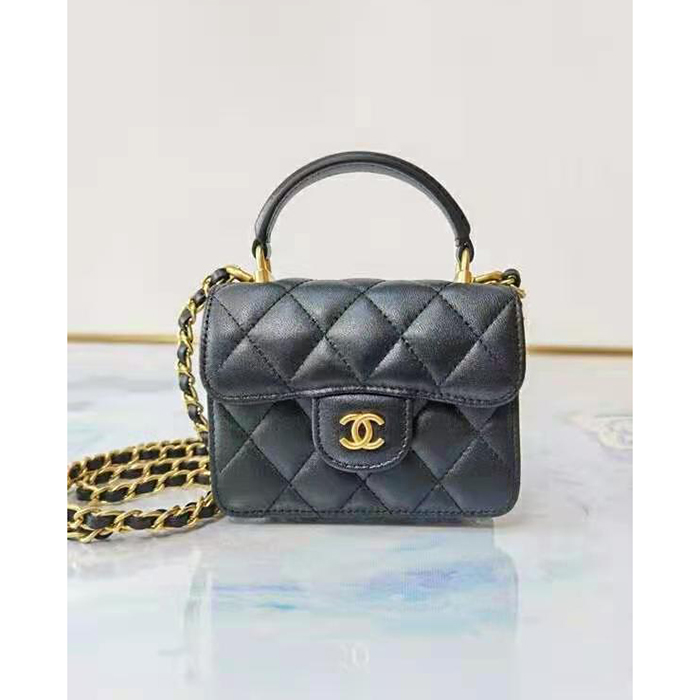 2021 Chanel mini flap bag with top handle